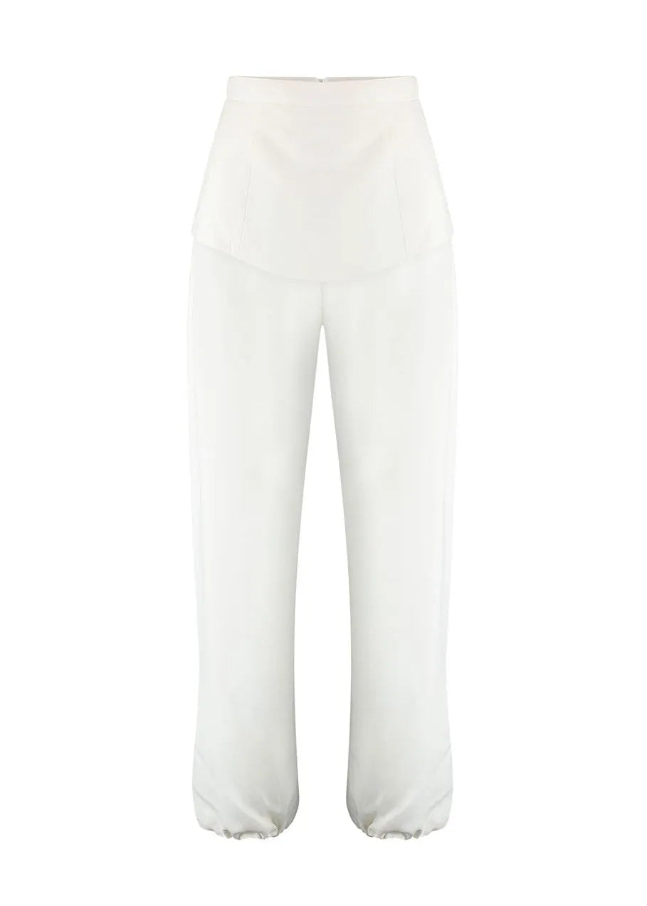 Relaxed fit Pants in an off white color