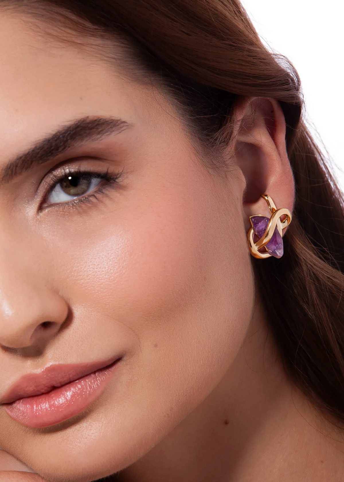 Reviravolta Earring P - Amethyst