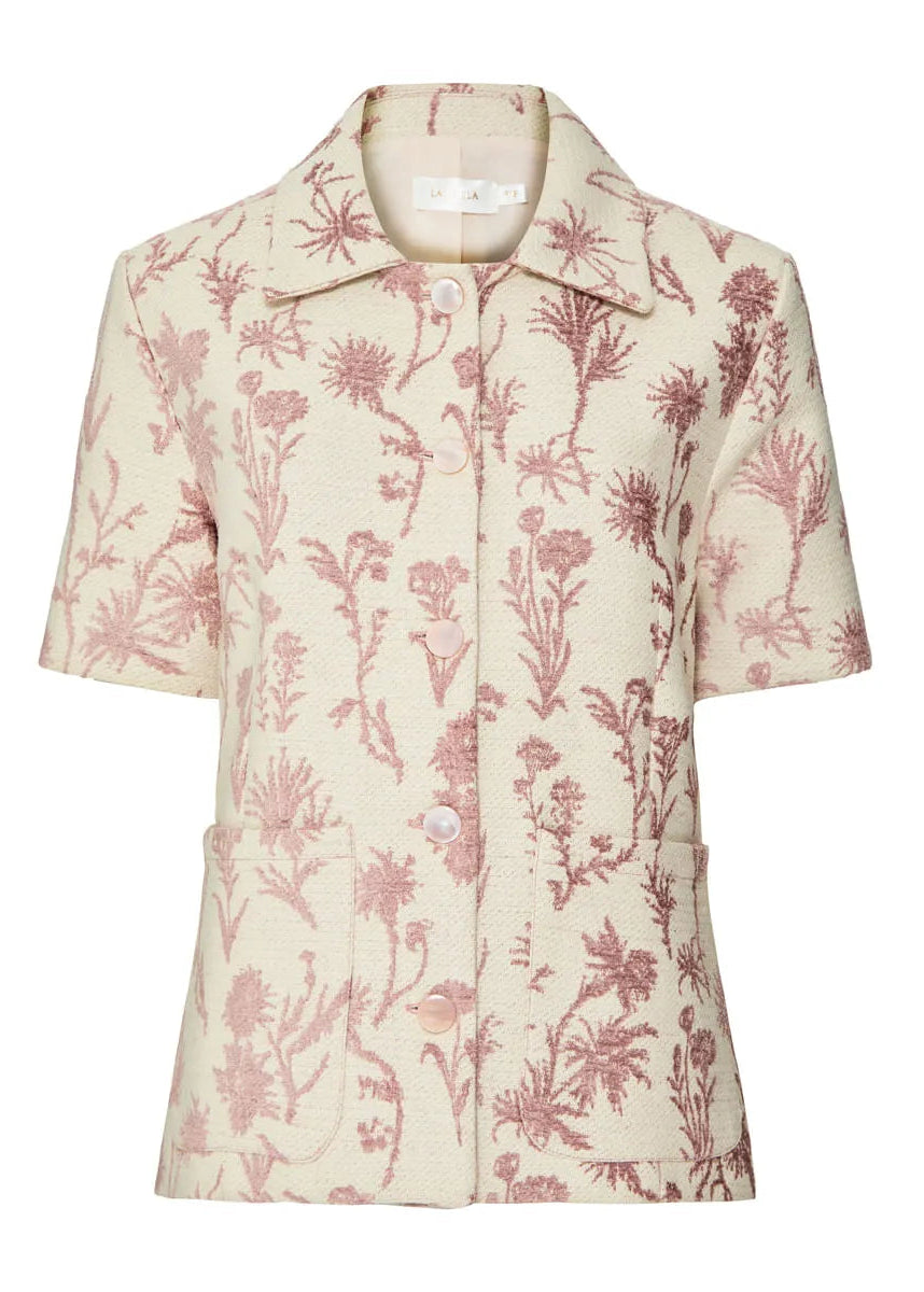 Floral patterned shirt on a white background
