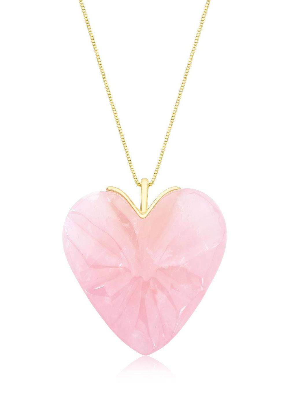 Rose Quartz Gold Plated Necklace