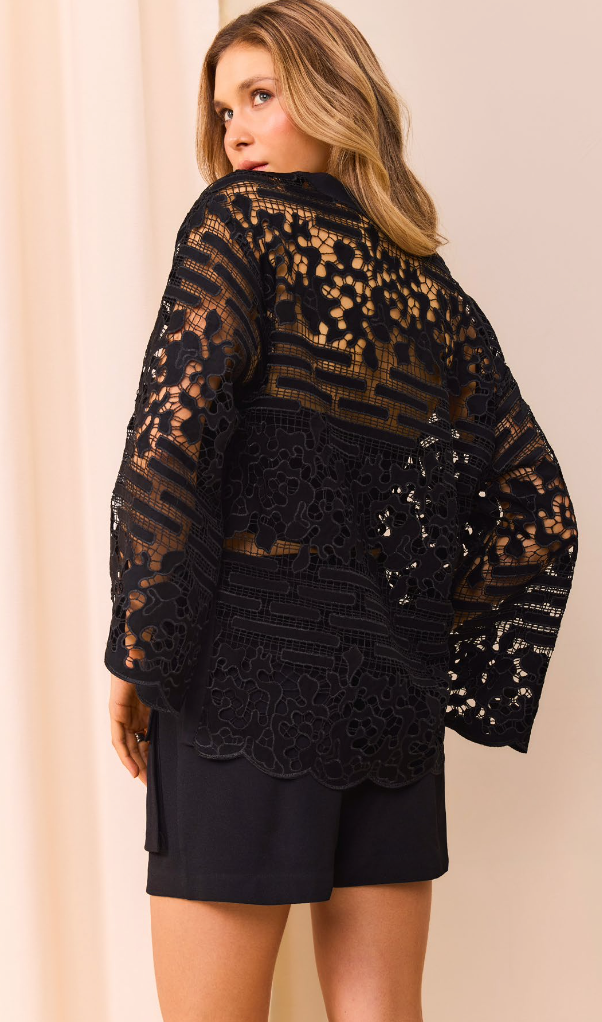 Lace Overlay Blouse