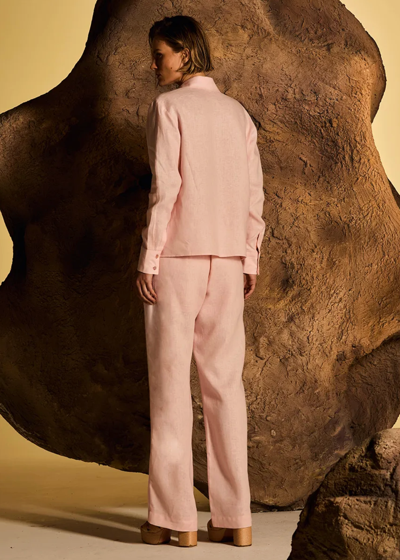 Light Pink Wide Leg Pants