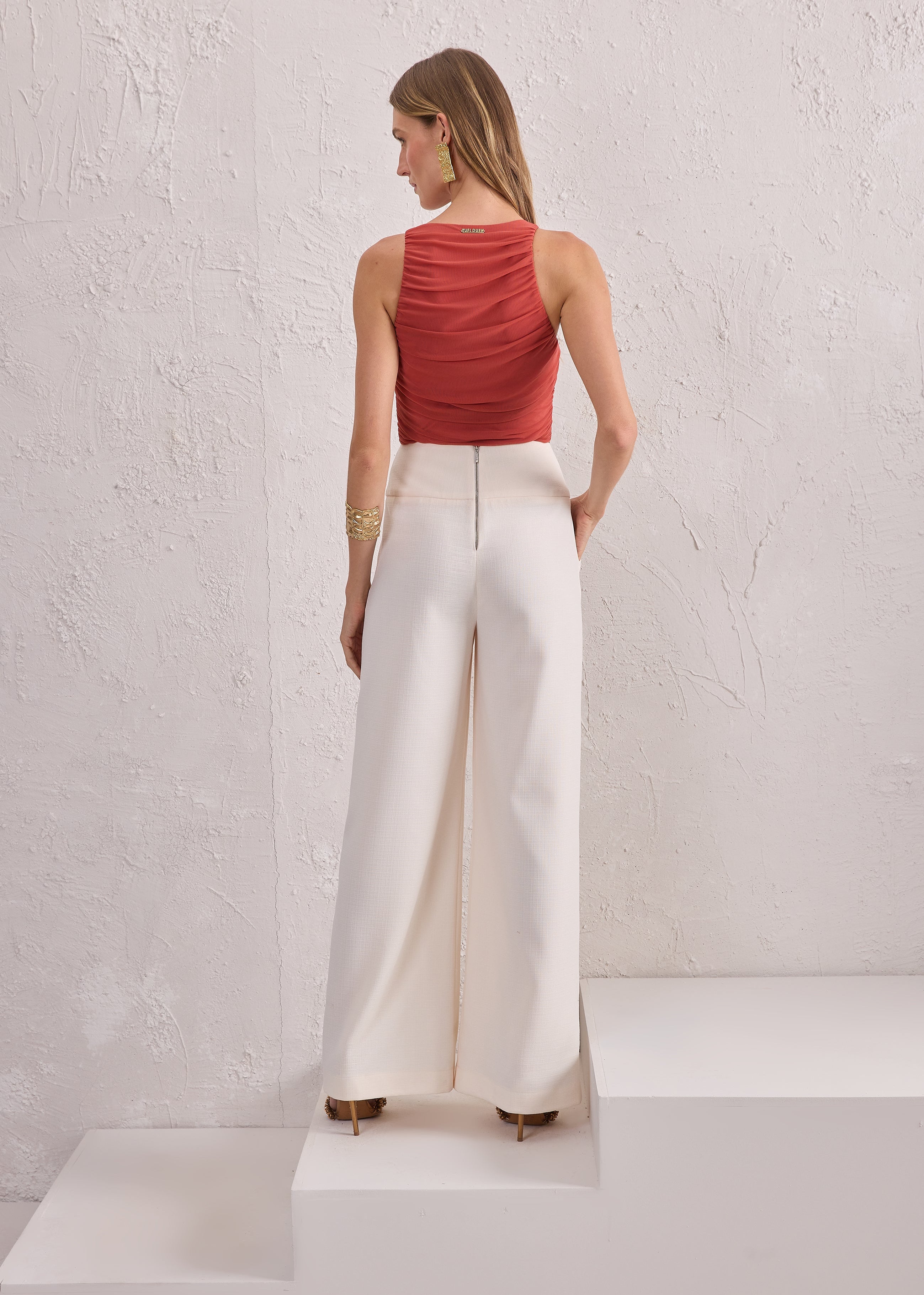 Tulle Ruffled Blouse