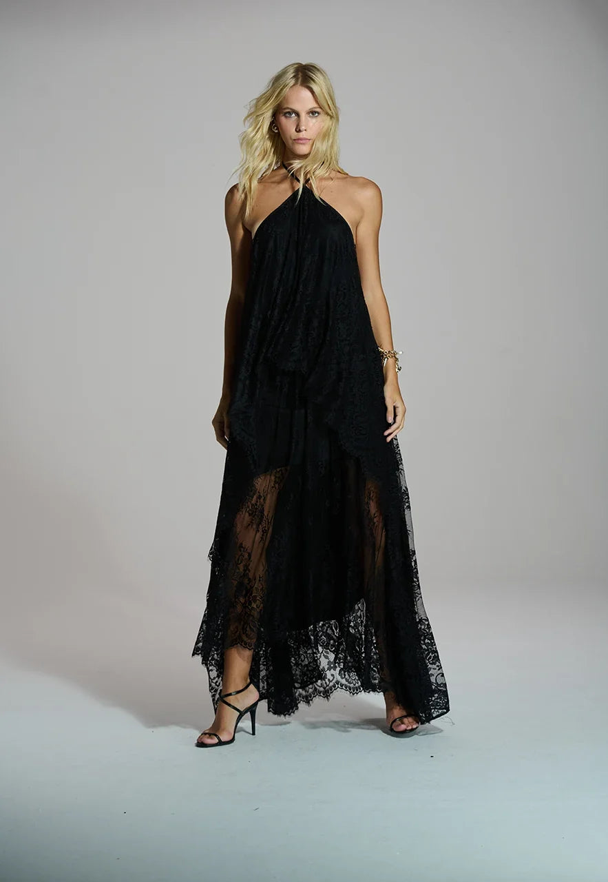 Lace overlay dress