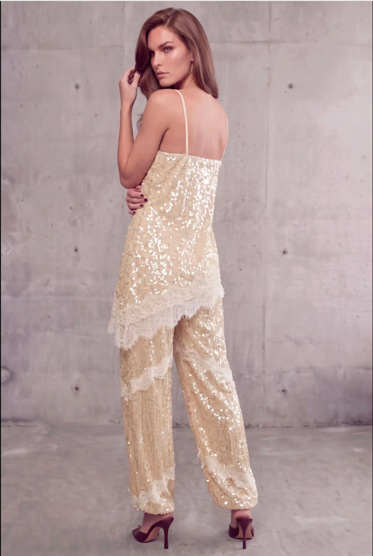Vanilla Sequin Blouse