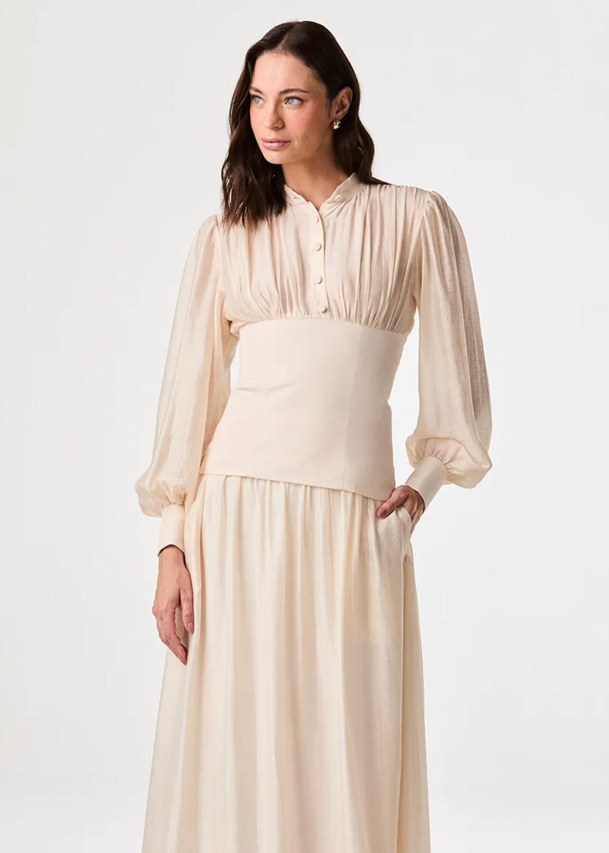 Vanilla blouse puff sleeves