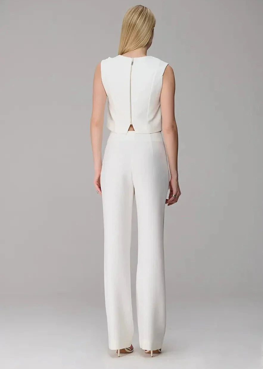 Tailored Wrap Pants with Pin Detail