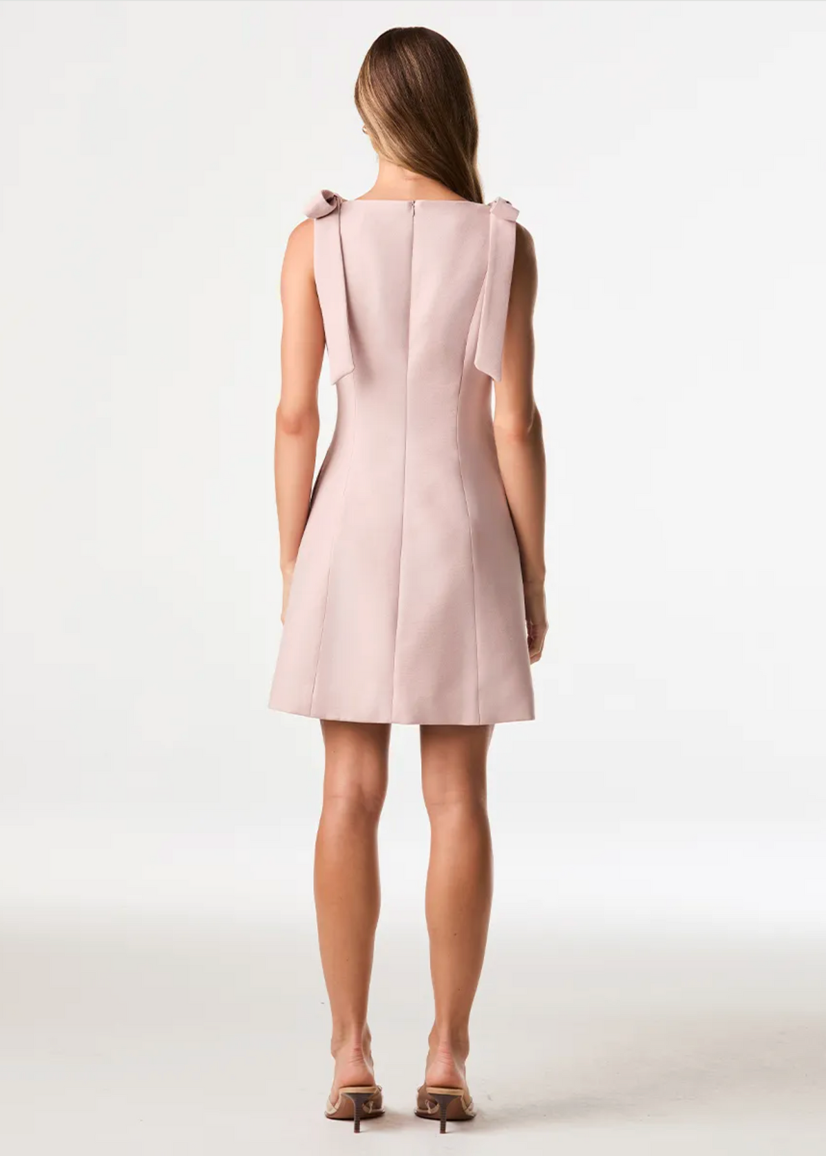Dusty pink mini dress bow