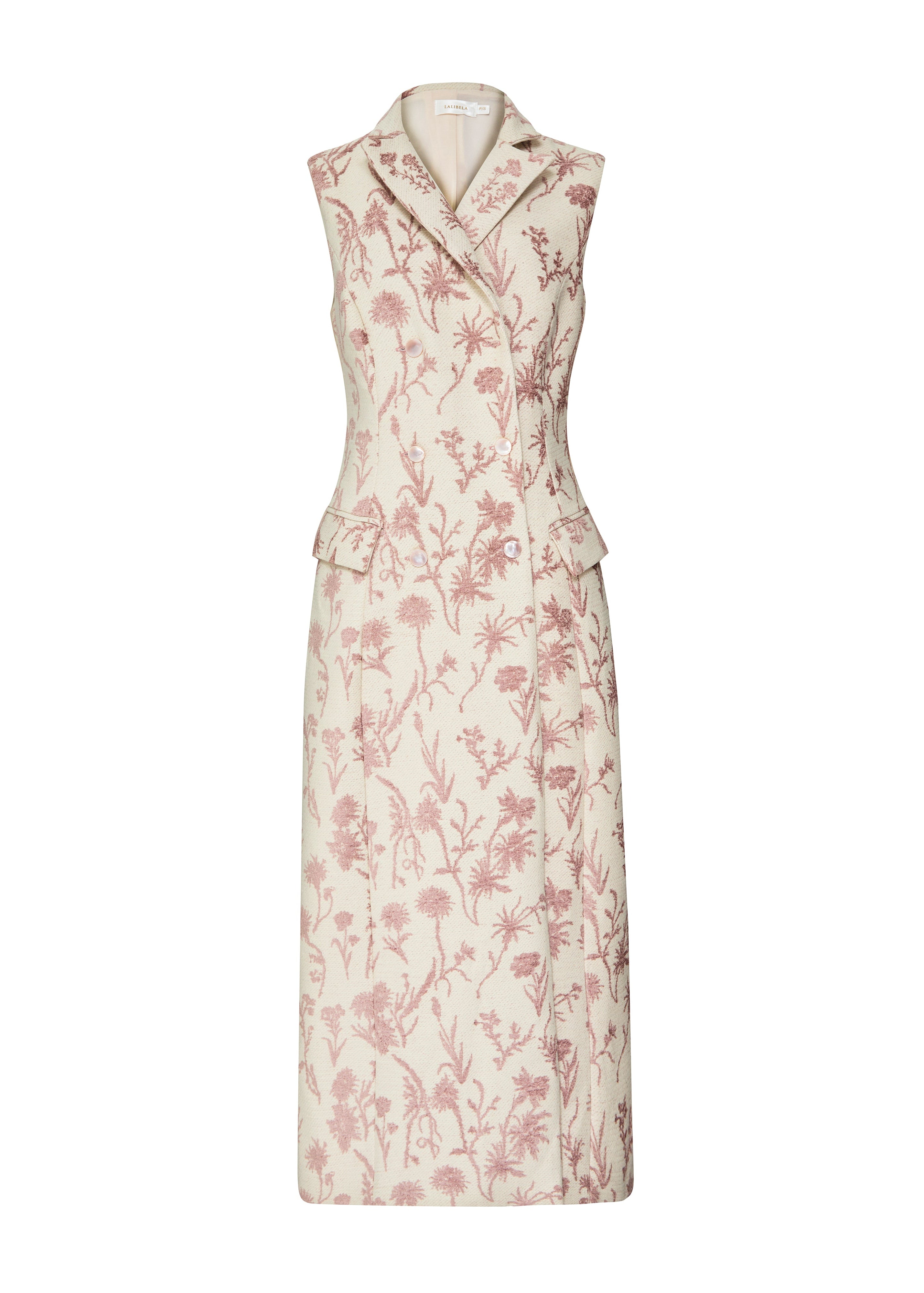 Floral dress with a white background