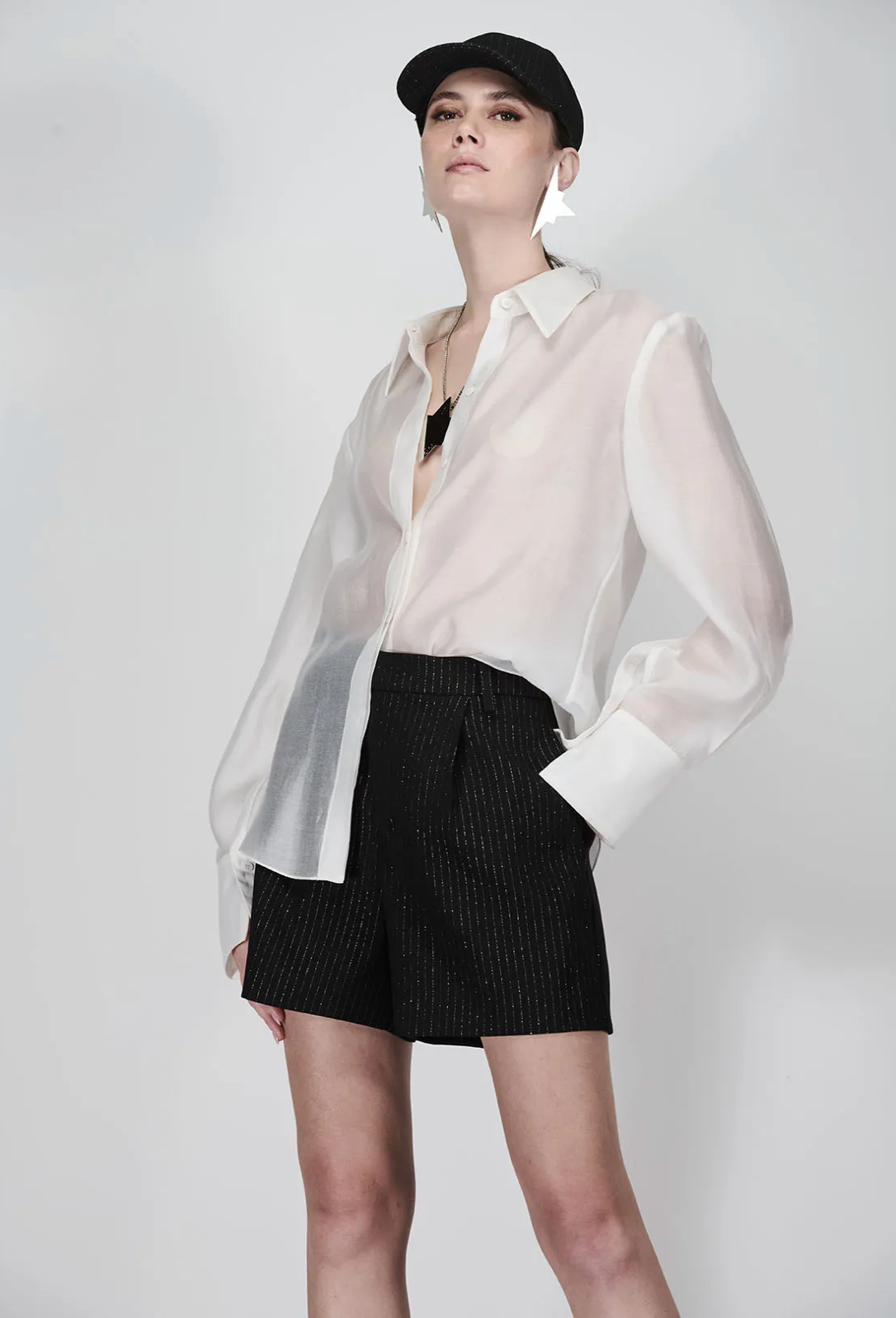 Pinstripe Shorts