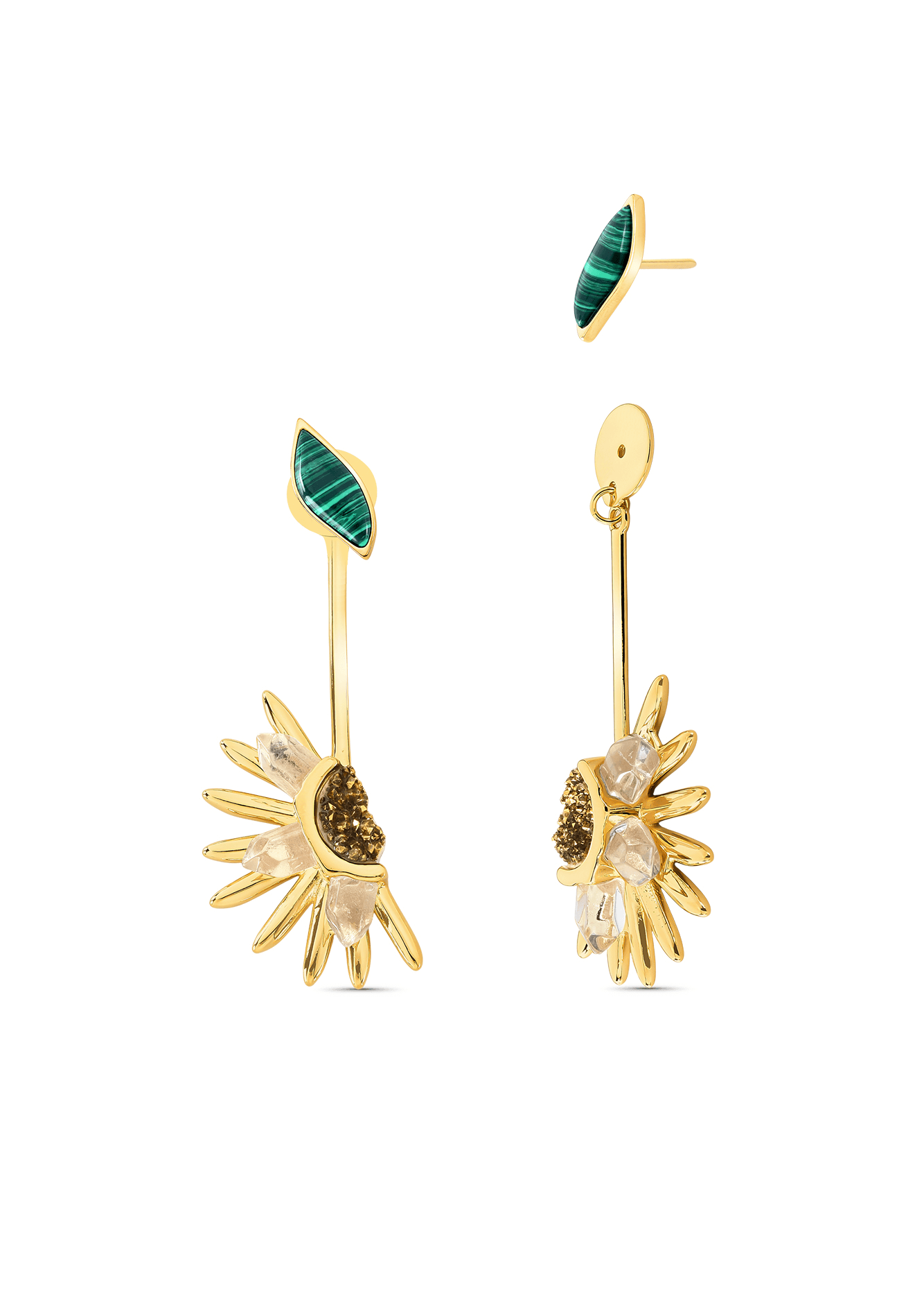 sunflower shaped golden plated Eaaring