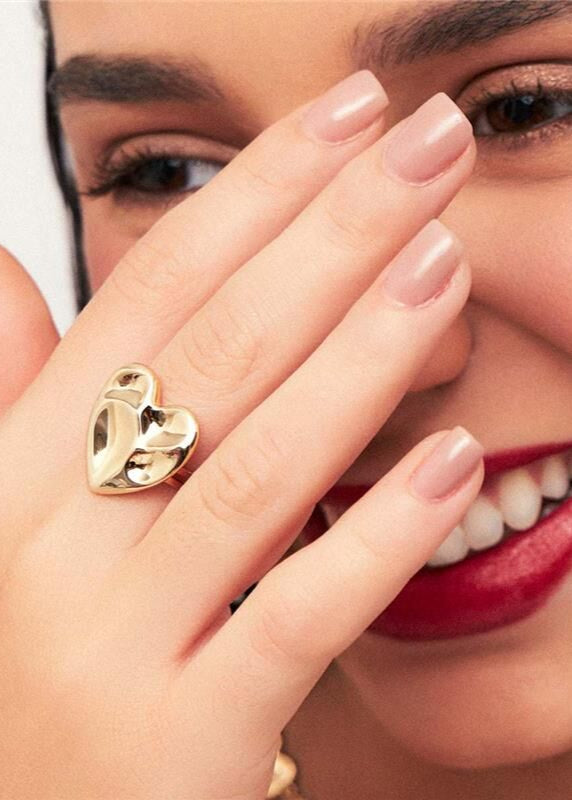 Textured Heart Ring