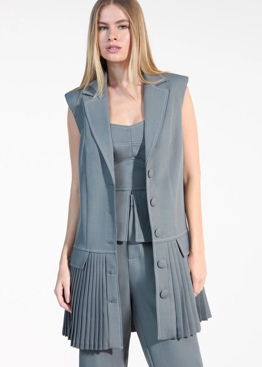 Pleated Vest Dress