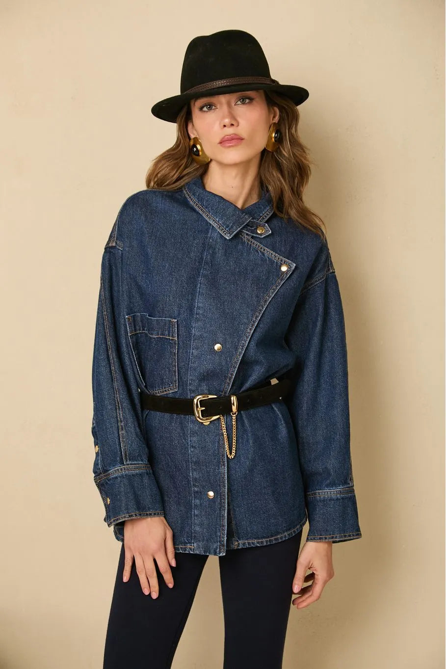 Asymmetrical Denim Jacket