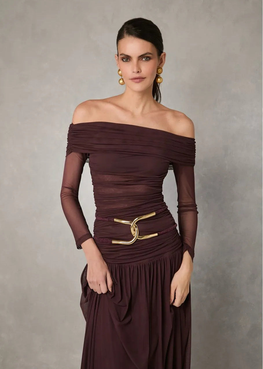 Leather Gold Buckle Belt