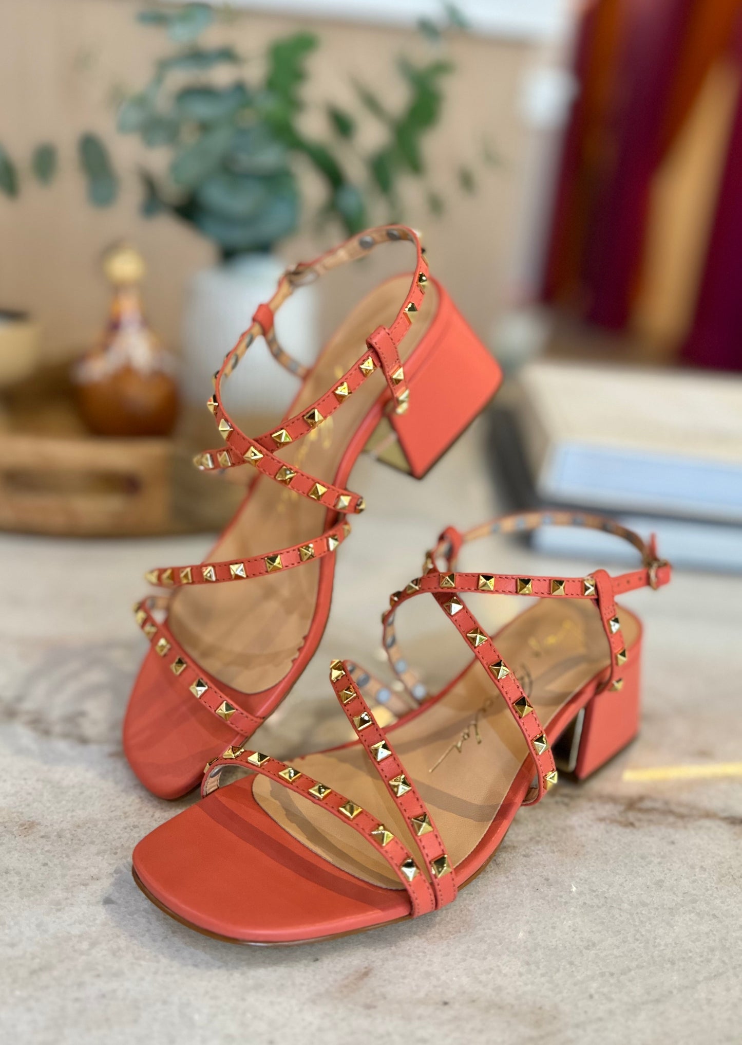 Papaya Rivet Sandals LB