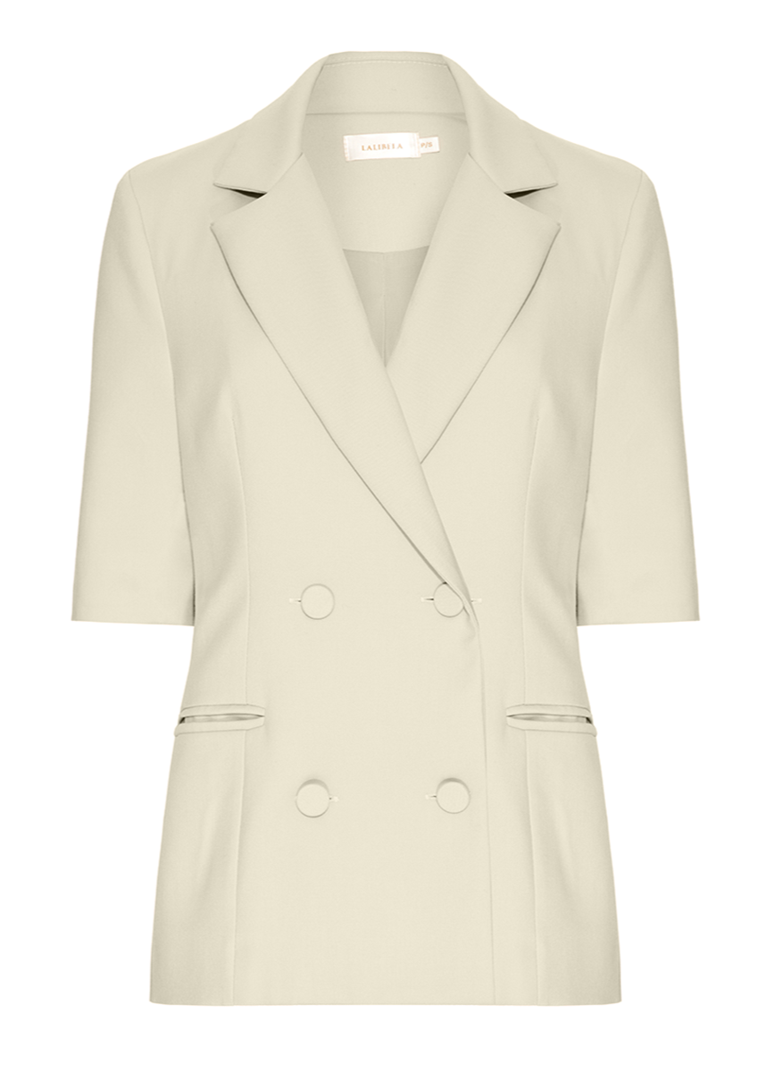 Beige blazer on a white background