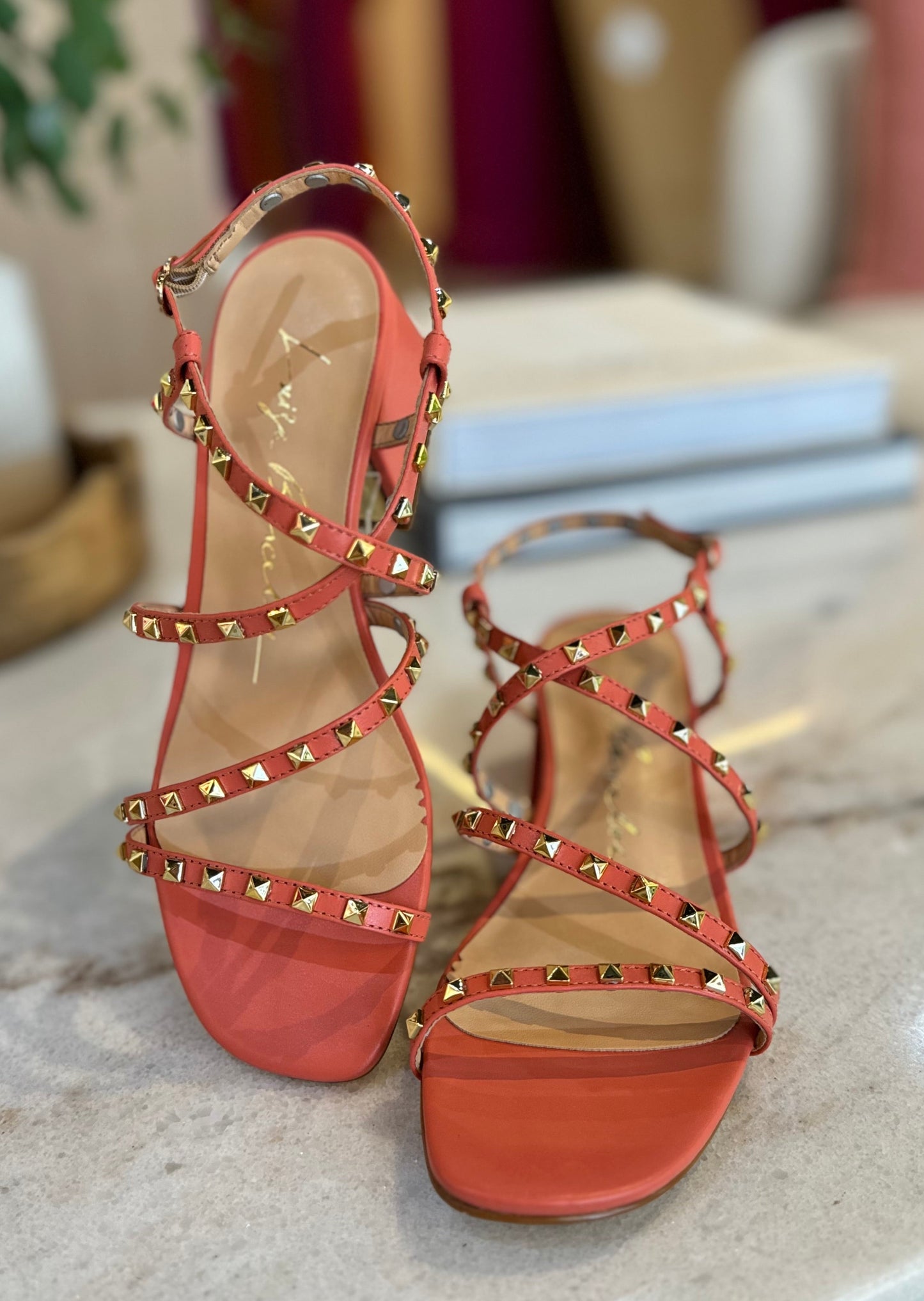 Papaya Rivet Sandals LB