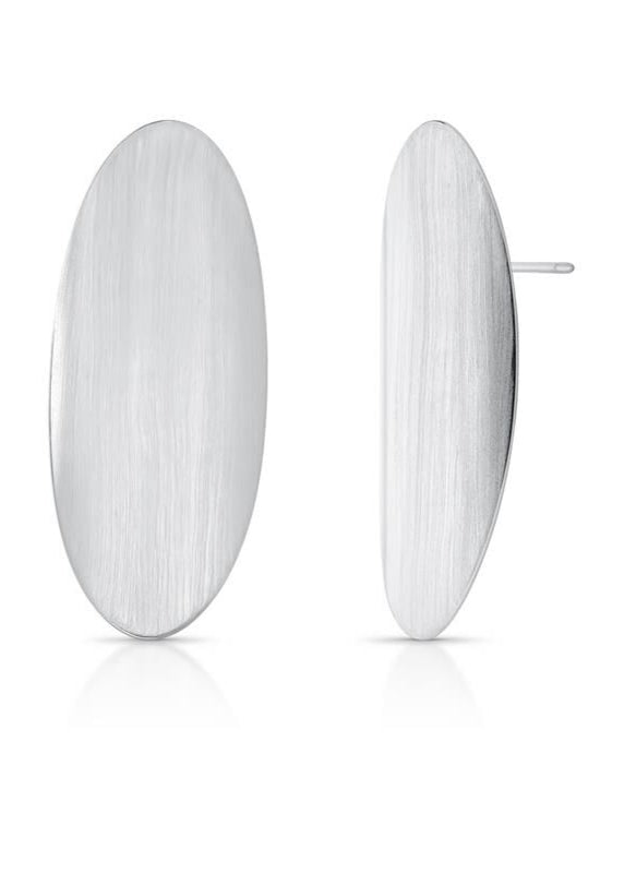 Curved Oval Earring