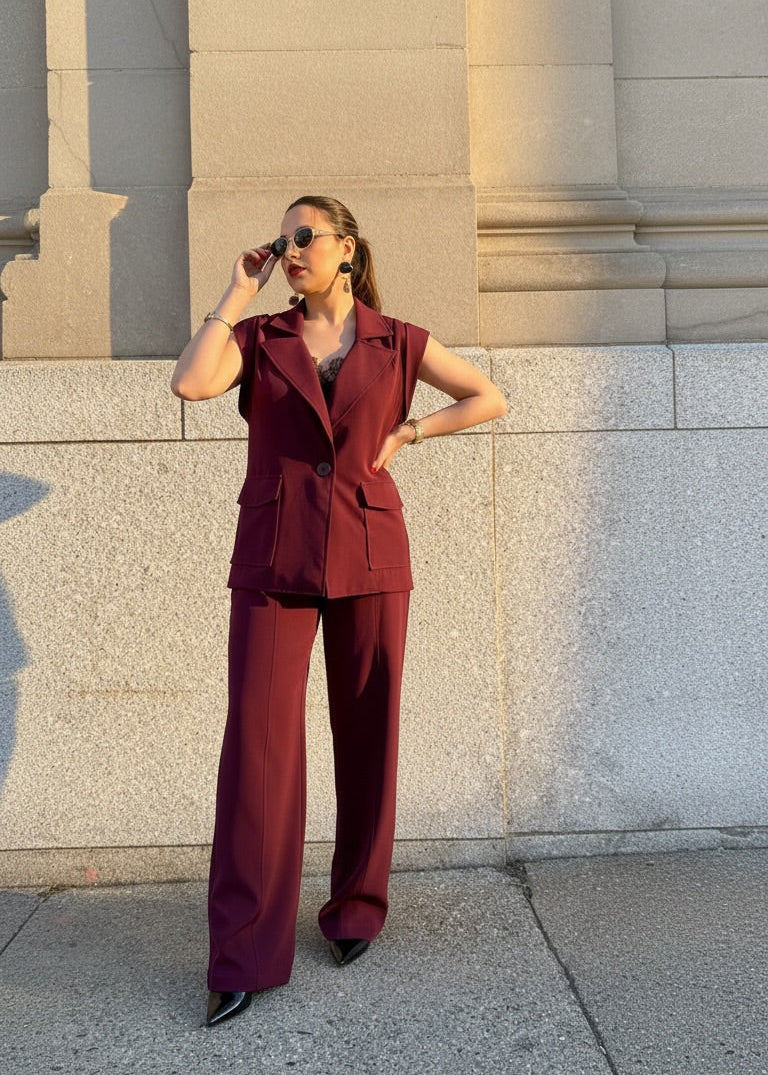 Tailored Straight  Pants