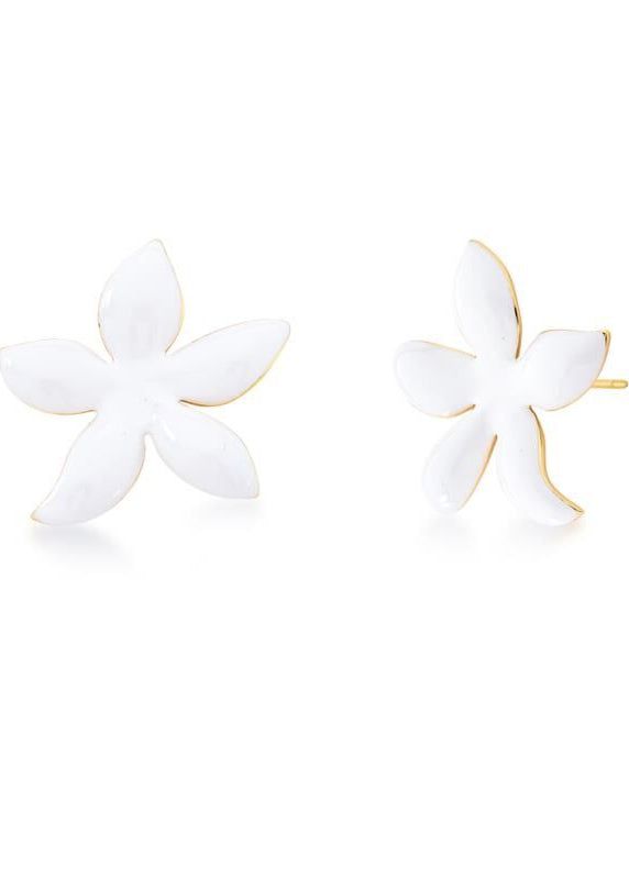 Flower Enameled Earring