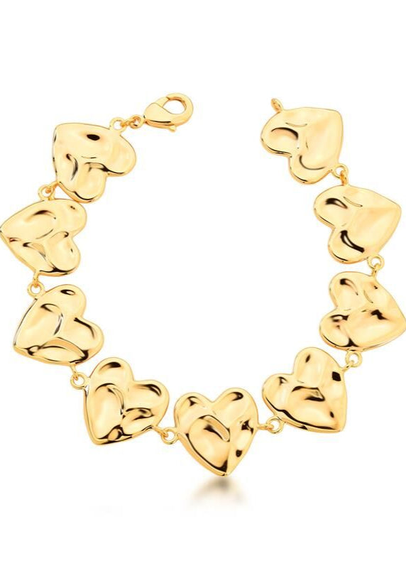 Textured Hearts Bracelet