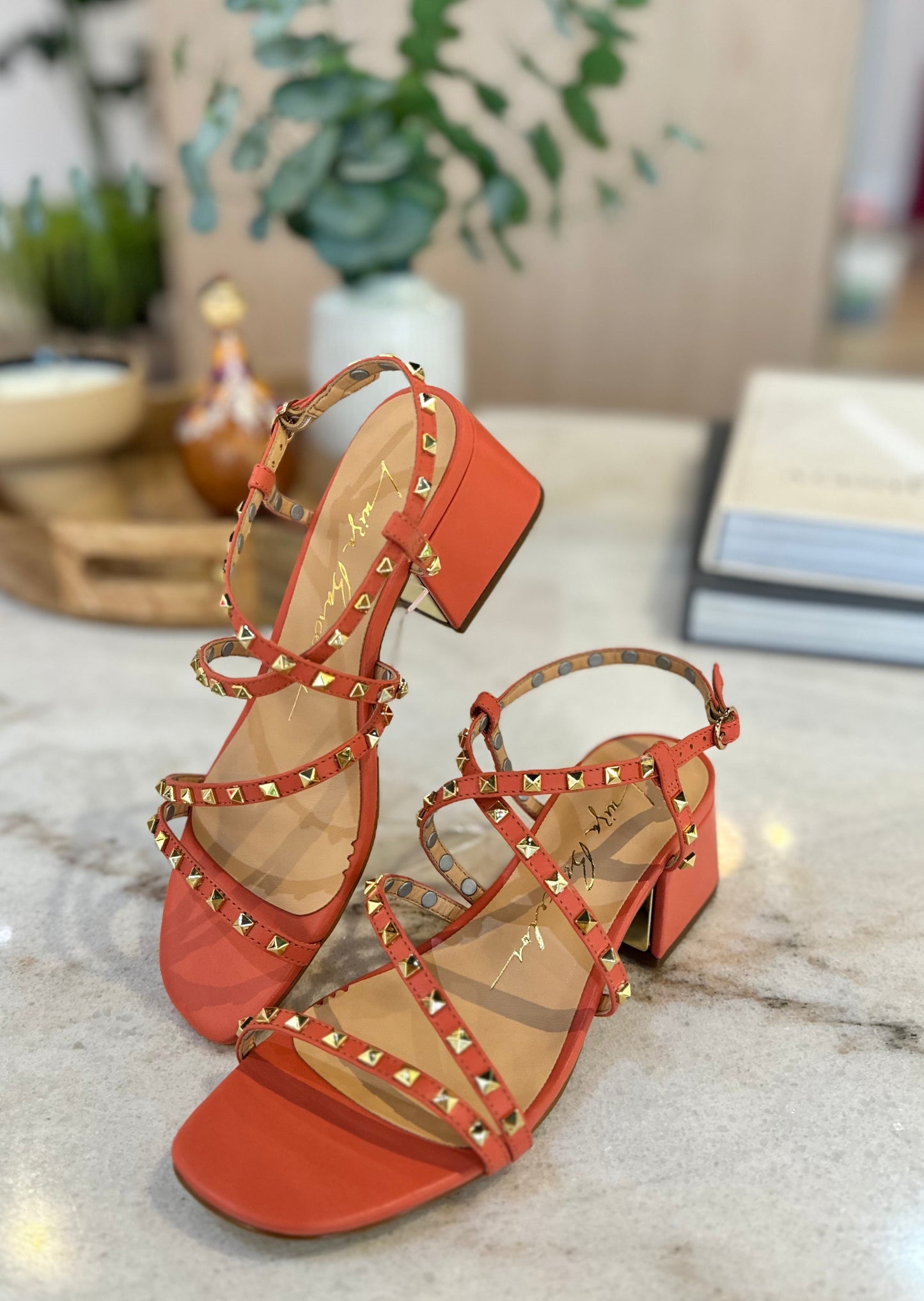 Papaya Rivet Sandals LB