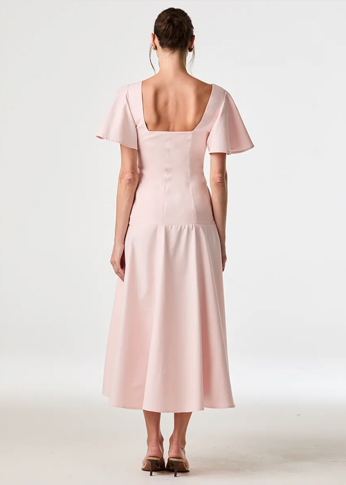 Dusty rose escaped midi dress