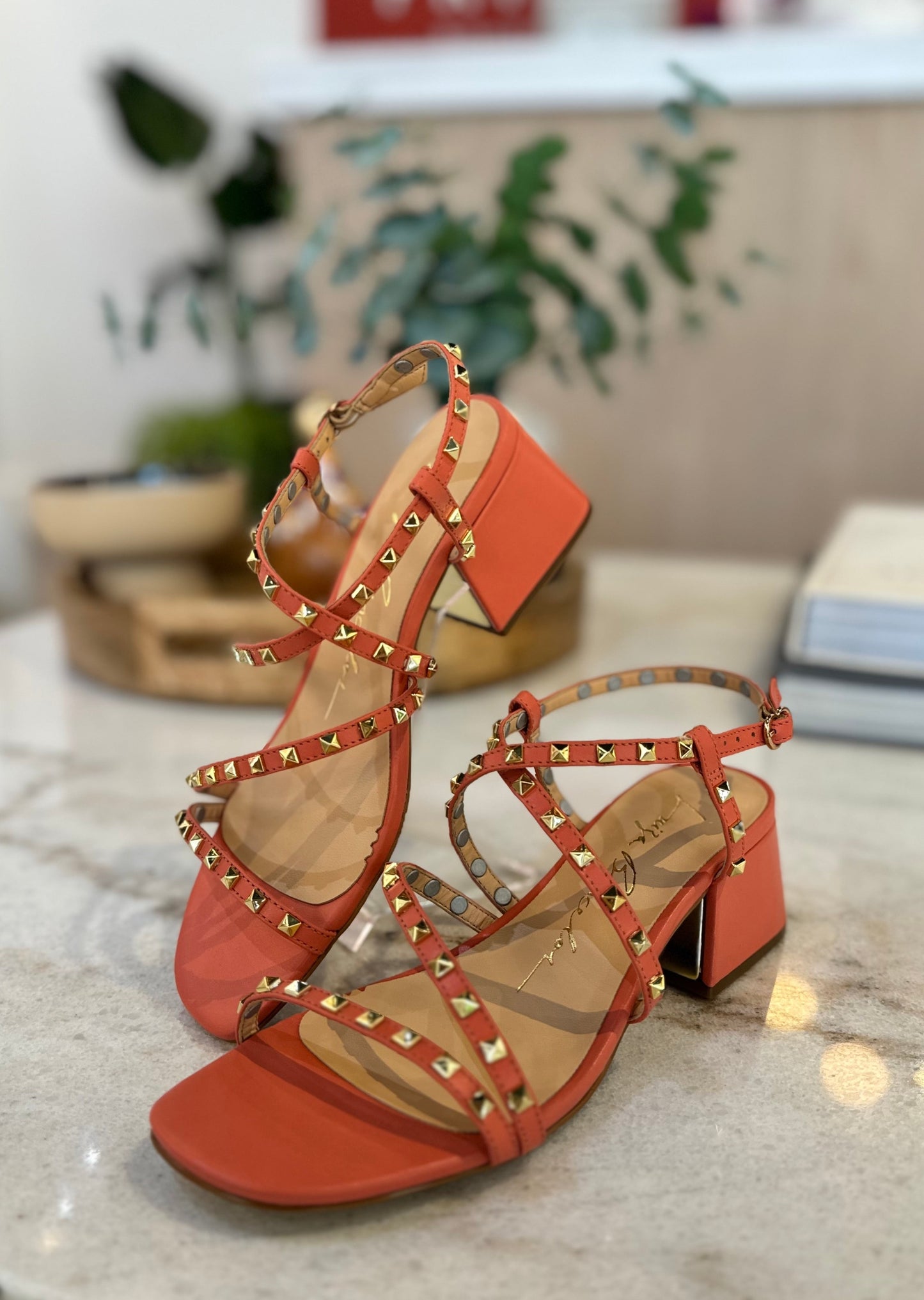 Papaya Rivet Sandals LB