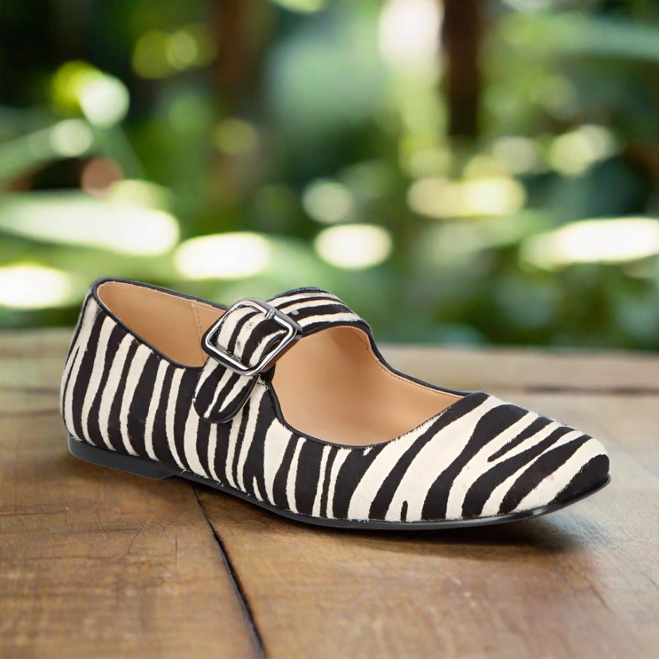 Mary Jane  Zebra Flats