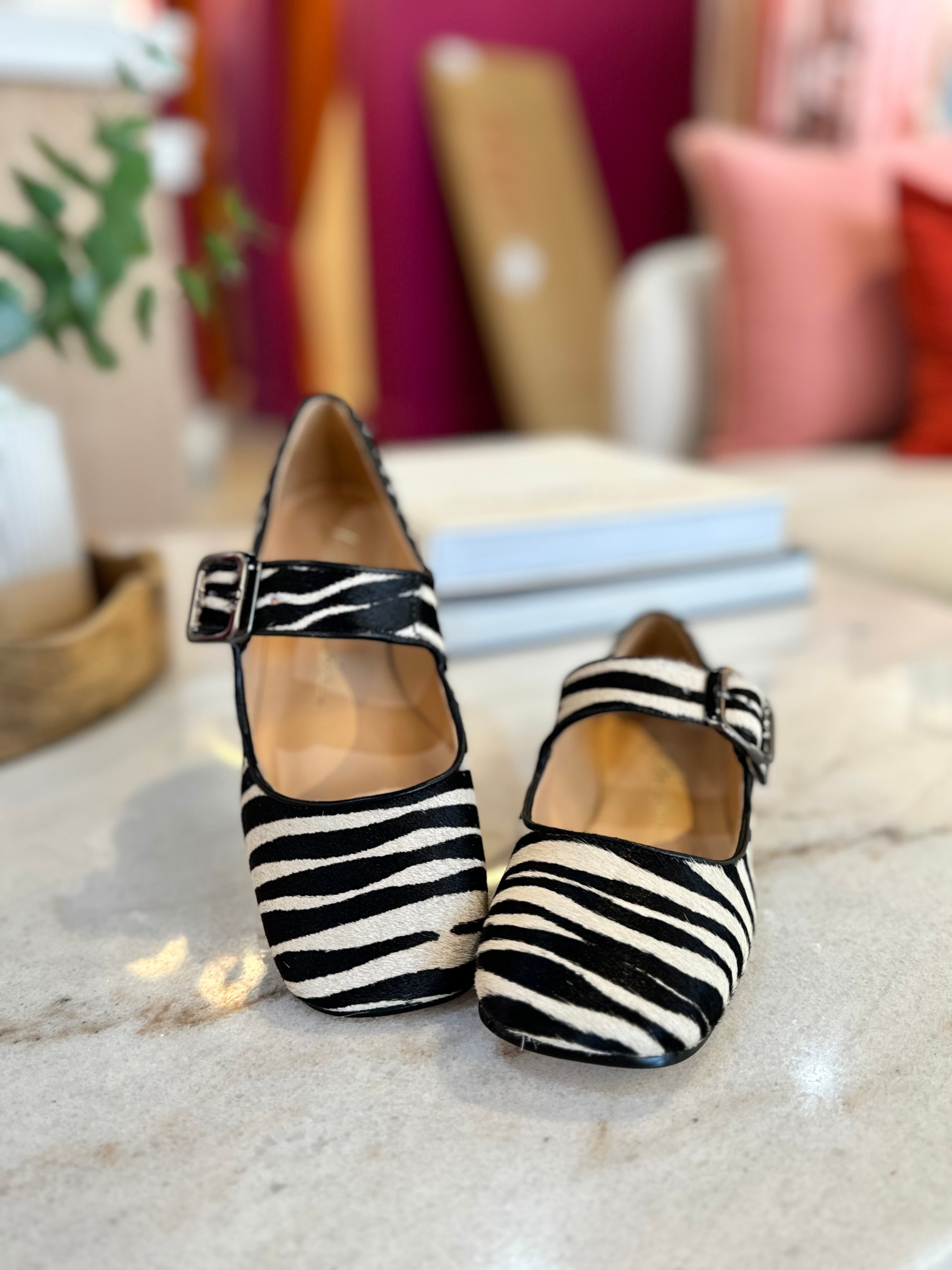 Mary Jane  Zebra Flats