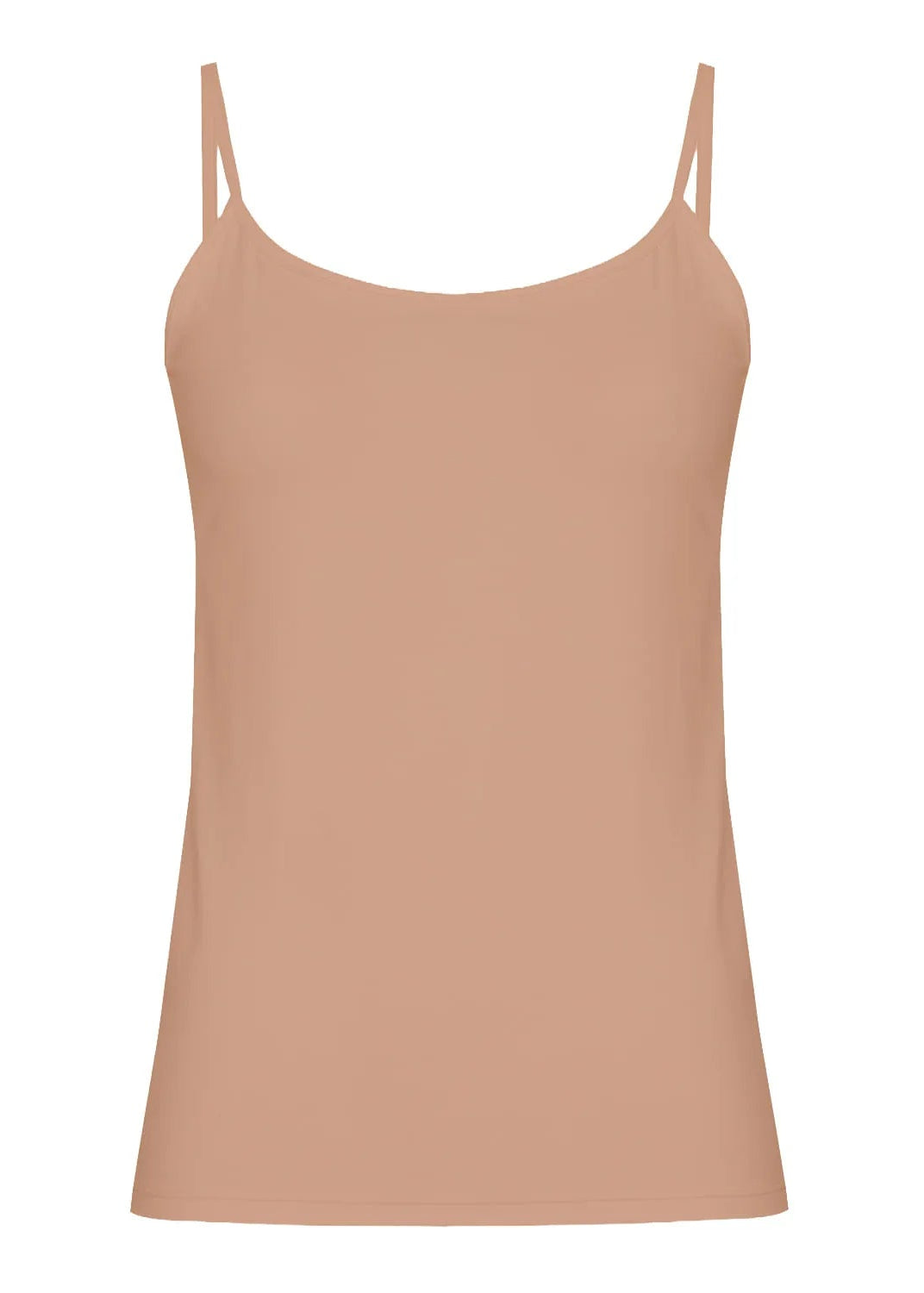 Beige tank top on a white background