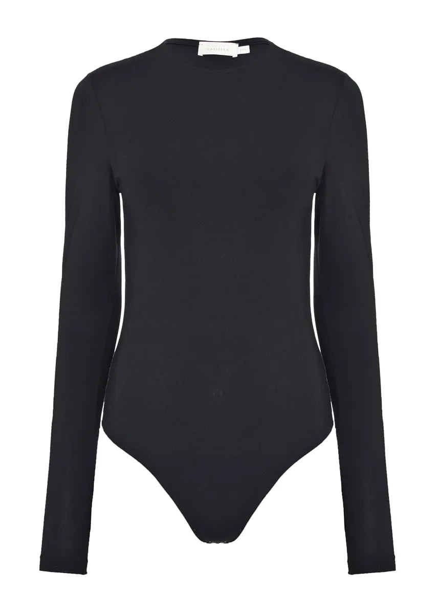 Black bodysuit with long sleeves 