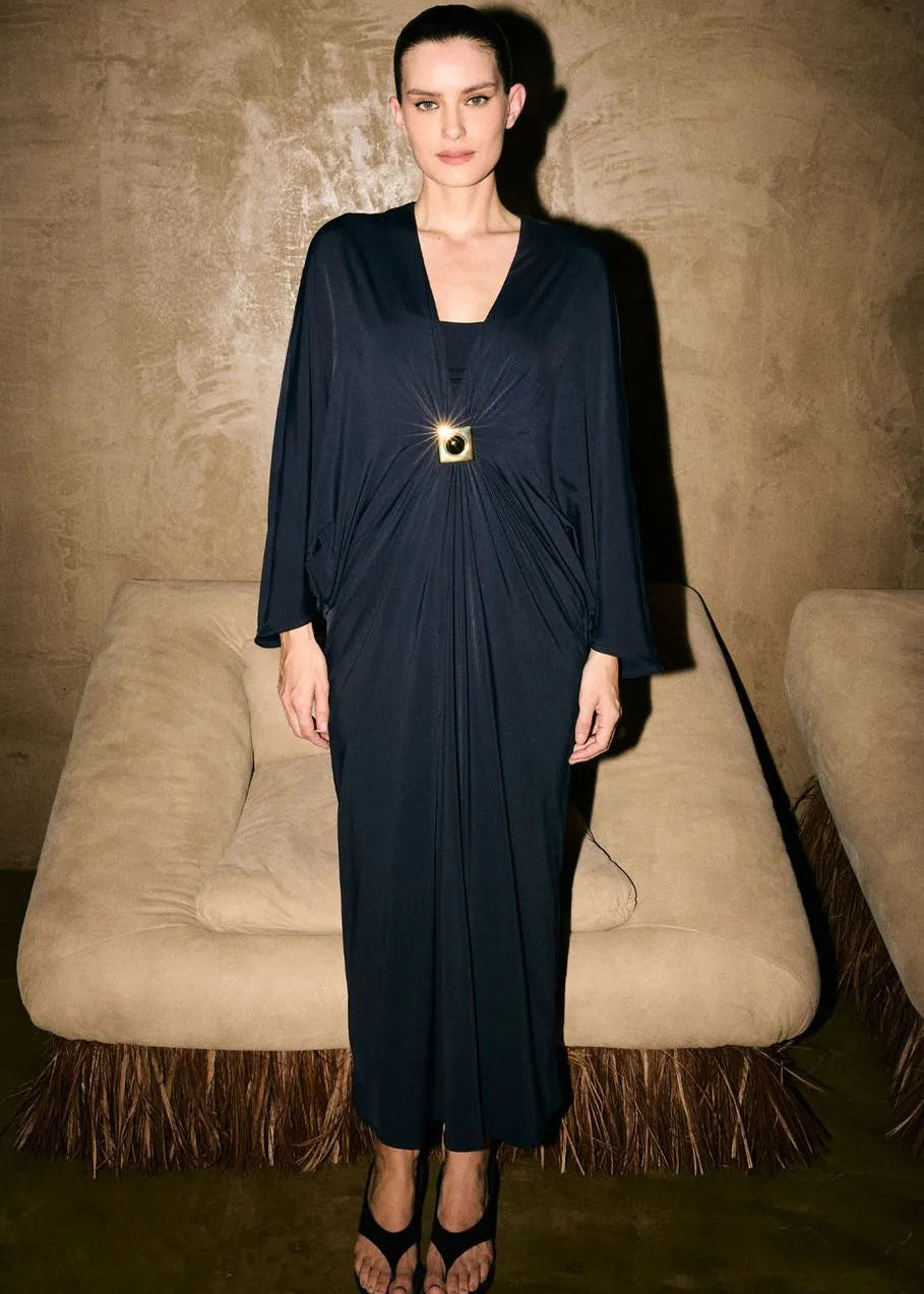 Black Kaftan with golden details