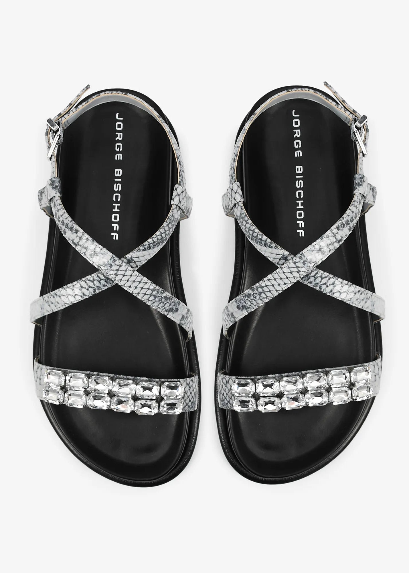 Black Snake Flap Sandal