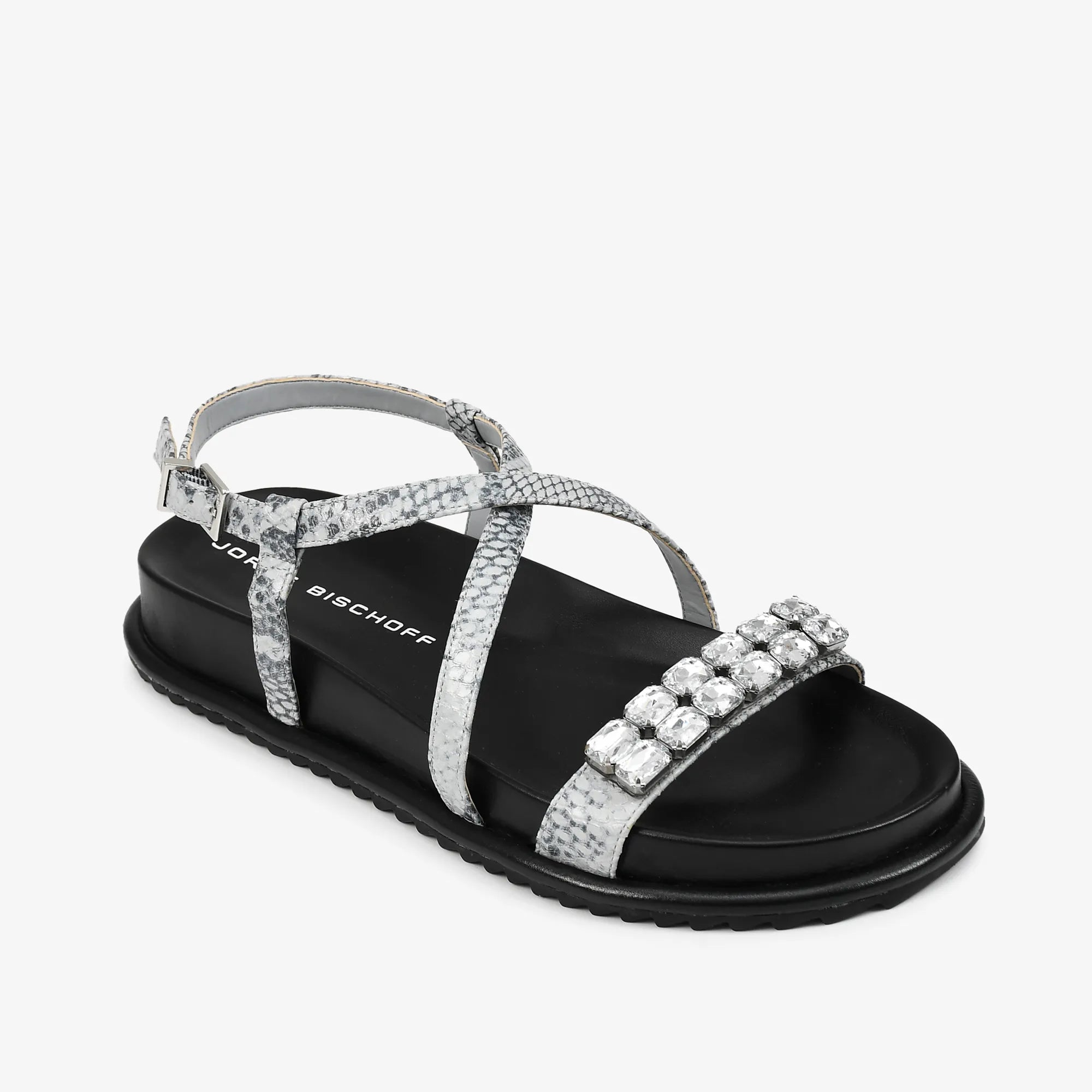 Black Snake Flap Sandal