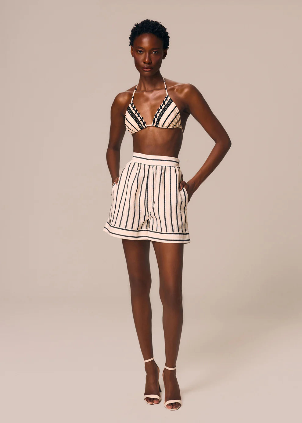 Black and white Stripped Shorts