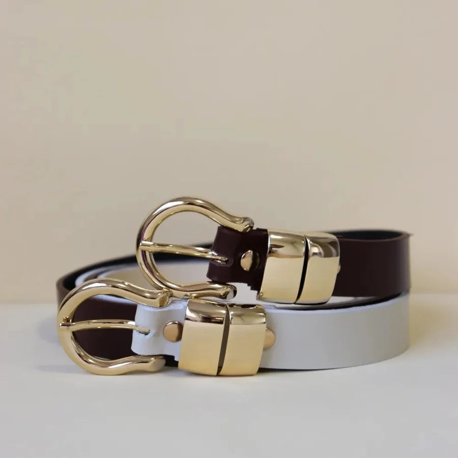 Black belt with gold buckle 