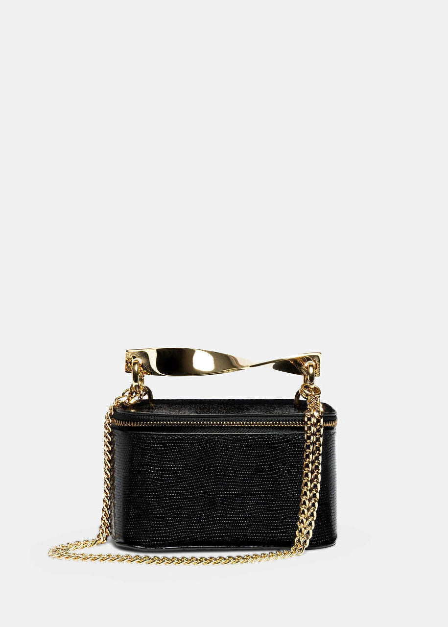 Black petit bag with golden hardware