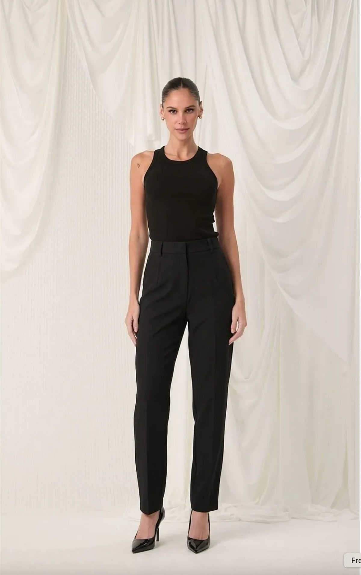 Black tailored trousers