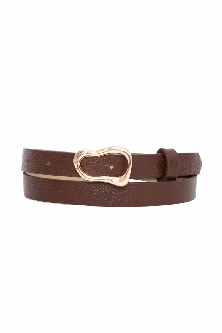 Organic Buckle Leather Belt