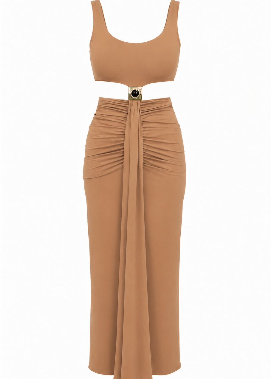 Caramel Midi Maxi Dress 