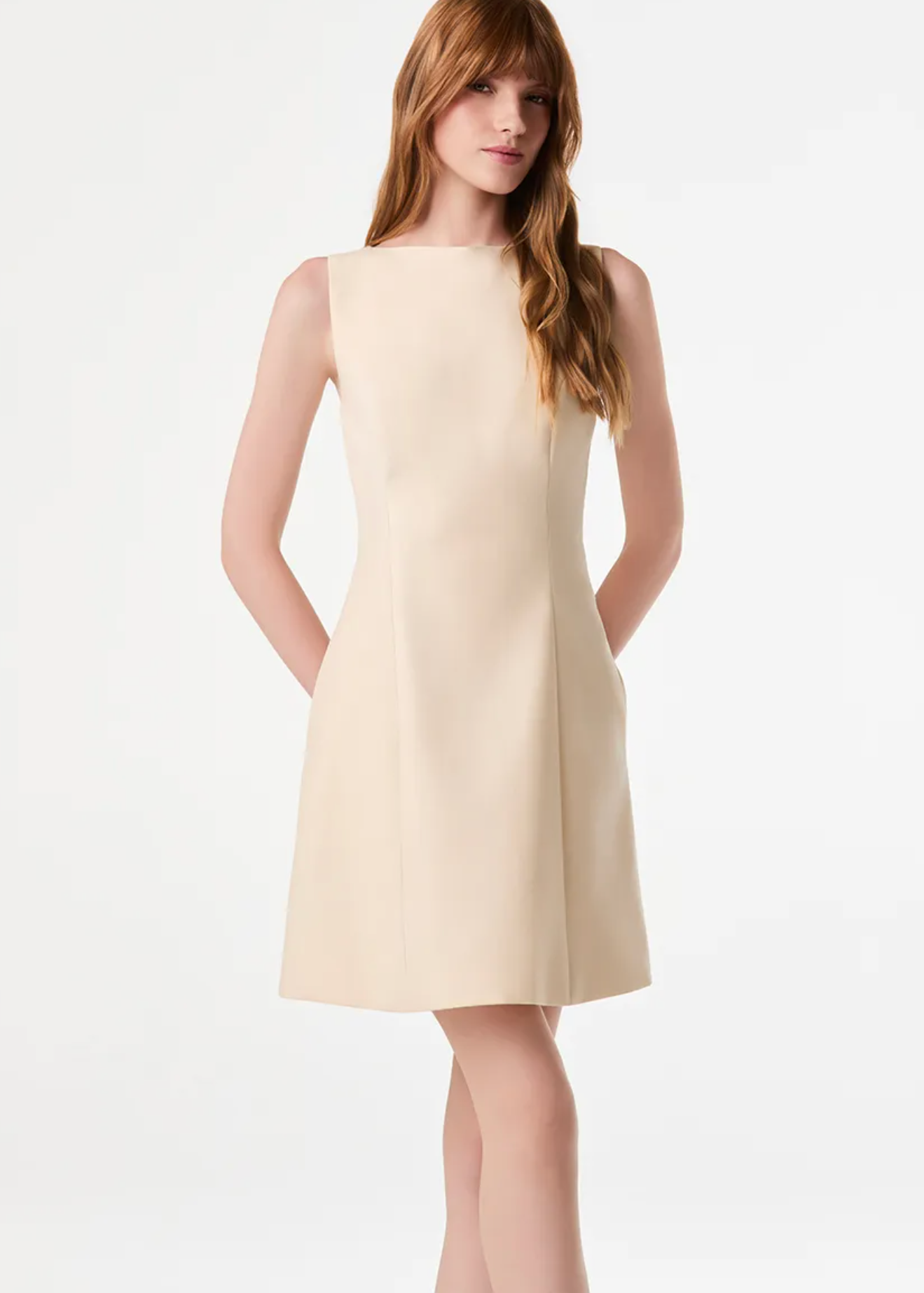 Cream A-line Dress