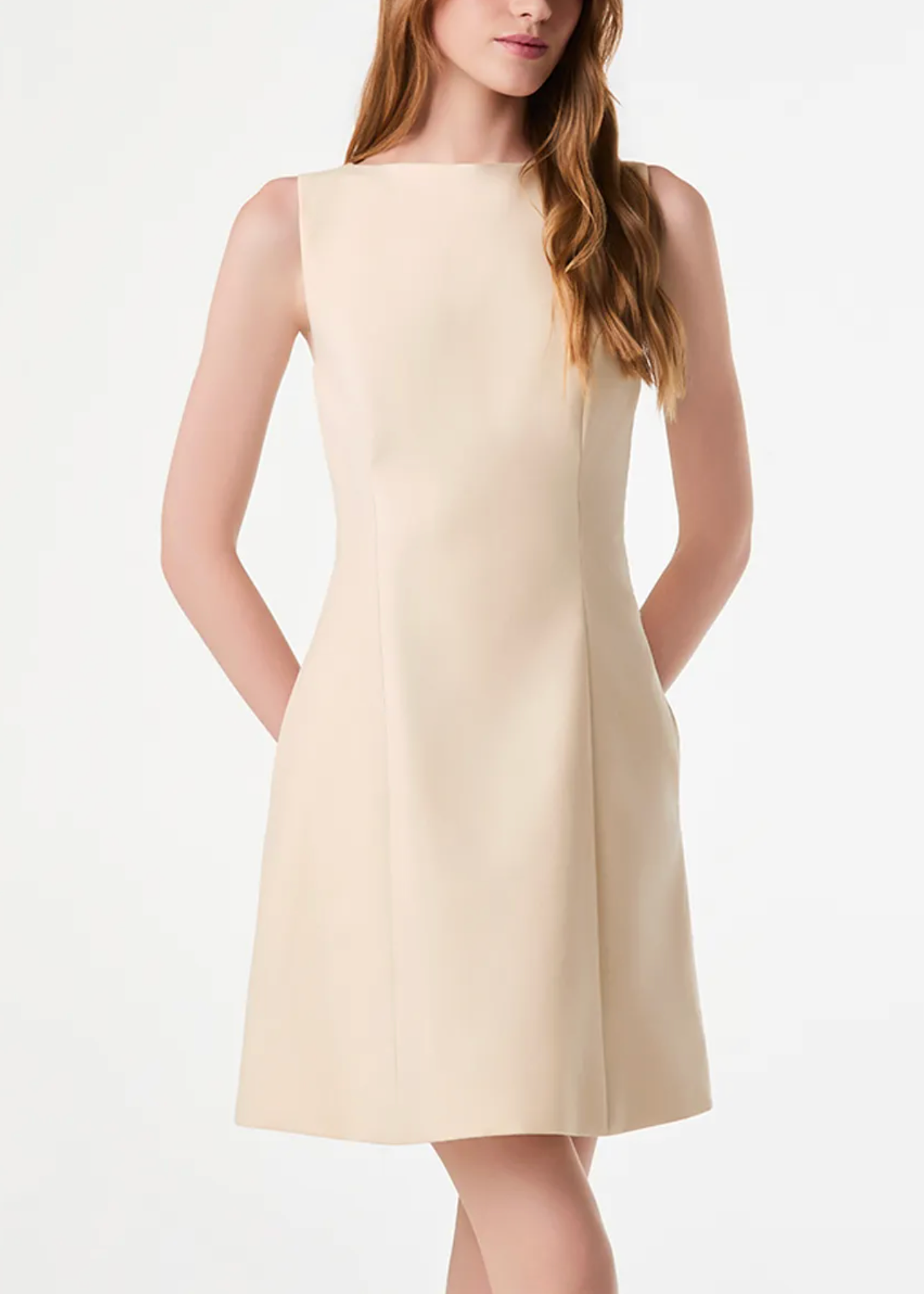 Cream A-line Dress