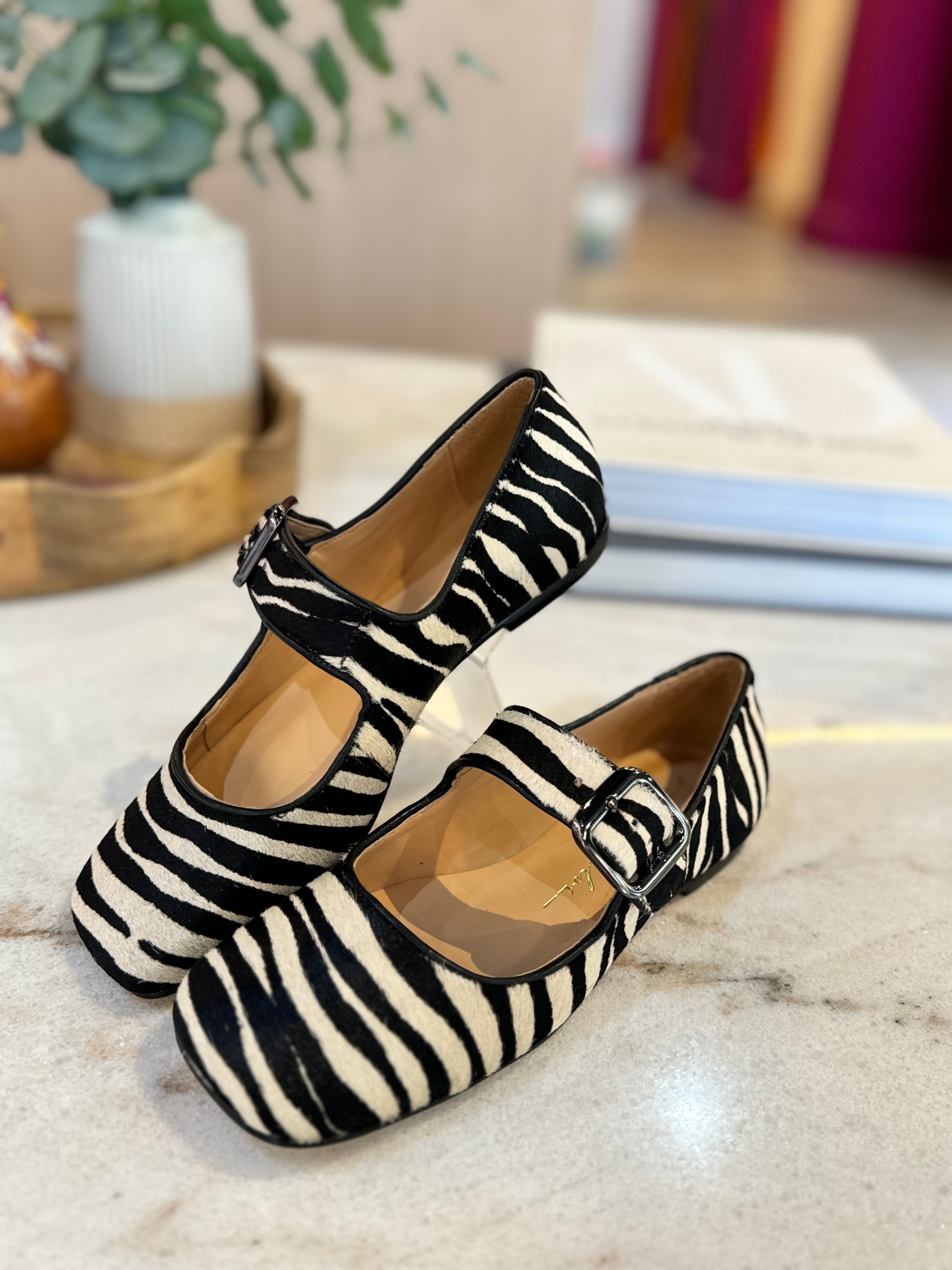 Mary Jane  Zebra Flats