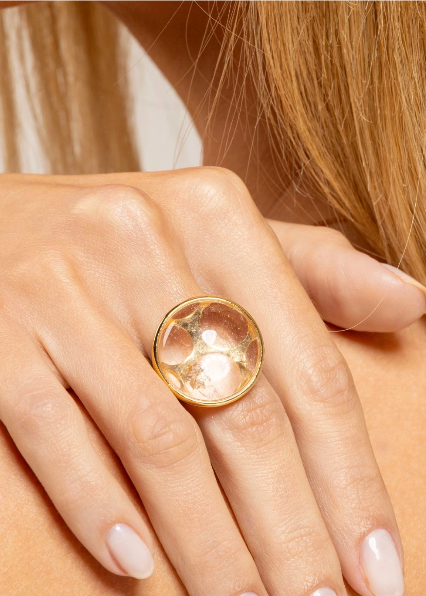 Dome Ring - Rock Crystal