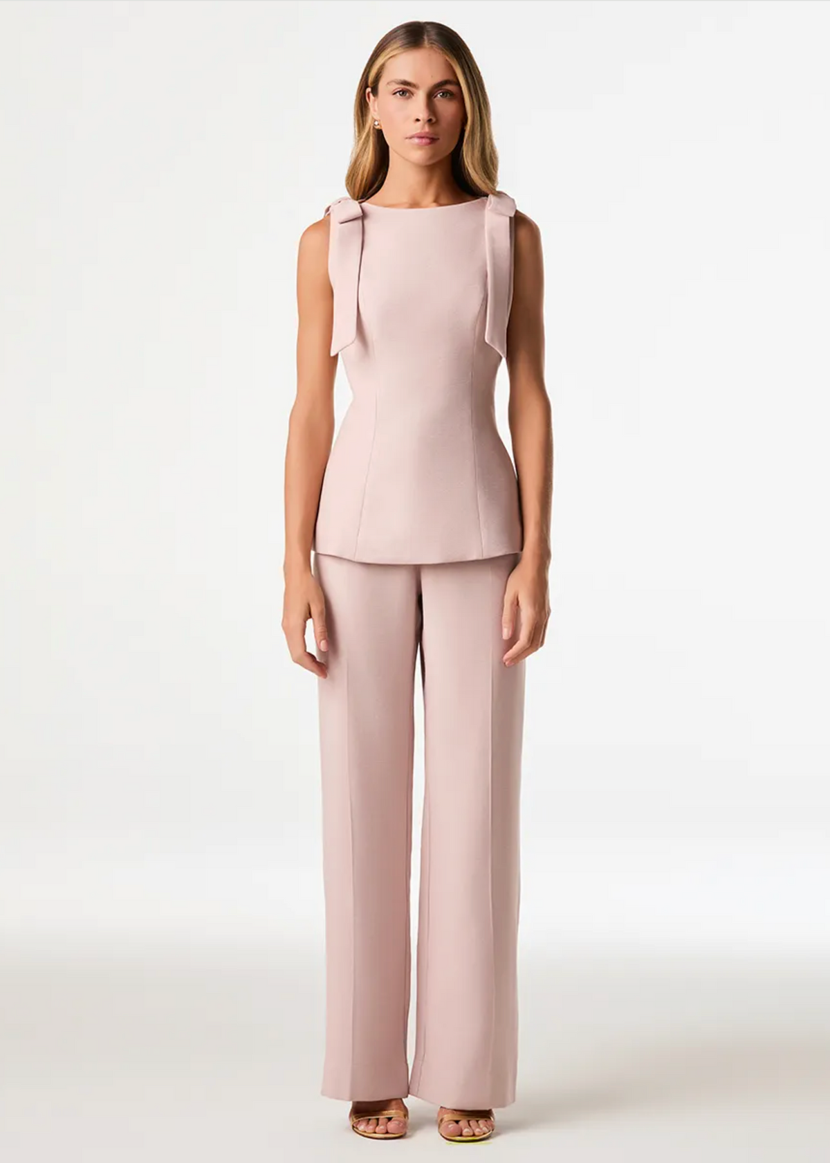 Dusty pink pantaloon pants
