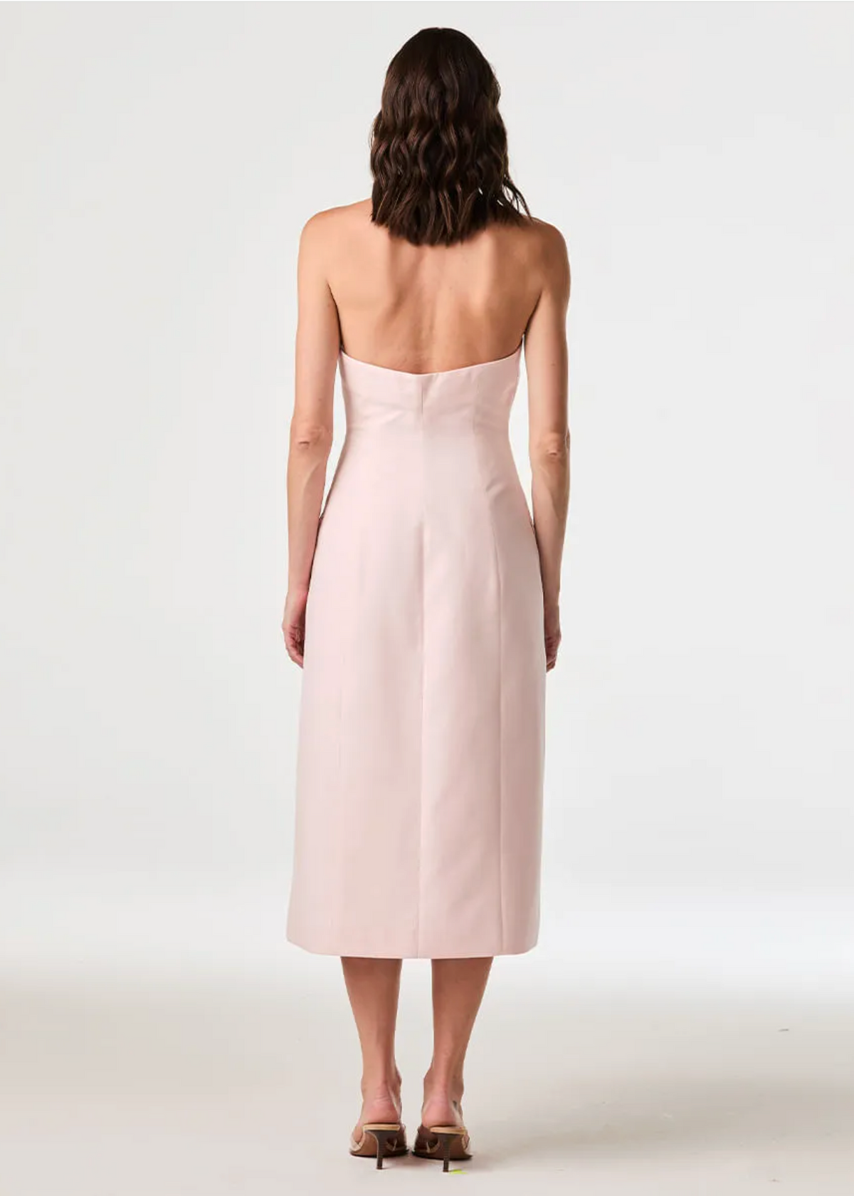 Dusty rose halter-neck dress