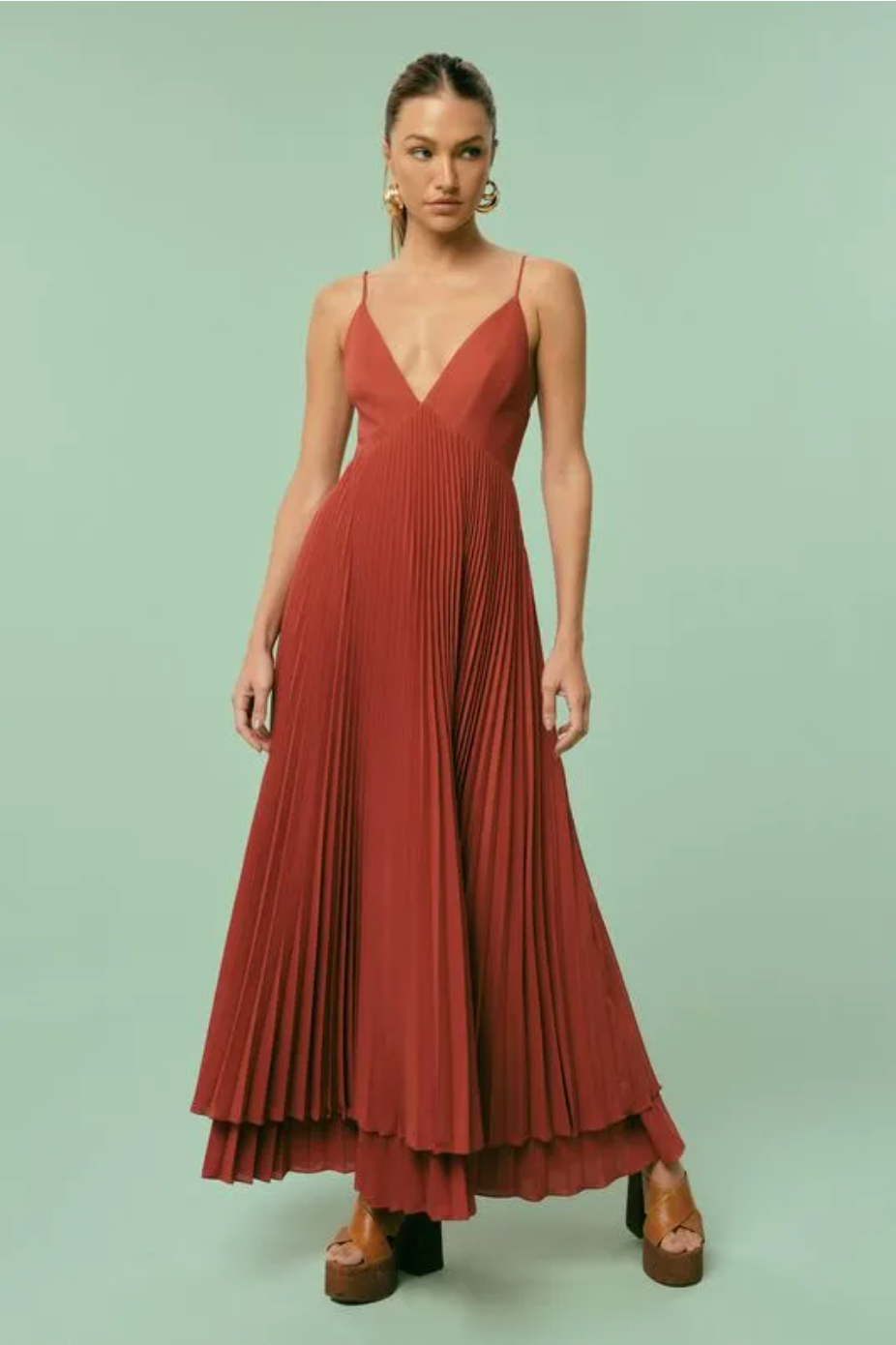 Fluid Pleated Dress