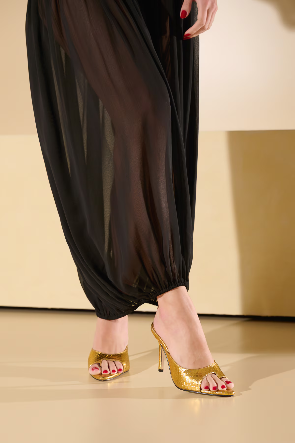 Golden High Heels